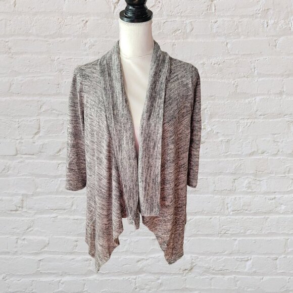 PerSeption Concept Marbled Gray Long Sleeve Open Cardigan Sweater in Size M - Picture 1 of 4